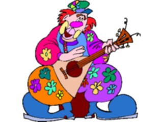 Sticker Custom Preview Image #053716 Entertainment Circus Carnival Clownwith Guitar