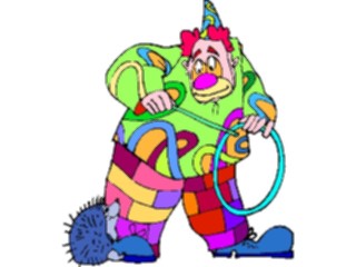 Sticker Custom Preview Image #053717 Entertainment Circus Carnival Clownwith Hedgehog