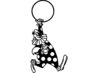 Sticker Custom Preview Image #053718 Entertainment Circus Carnival Clownwith Hoop