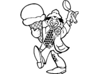 Sticker Custom Preview Image #053720 Entertainment Circus Carnival Clownwith Ice Cream1