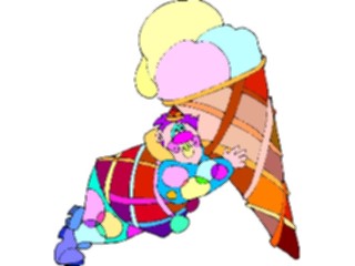 Sticker Custom Preview Image #053722 Entertainment Circus Carnival Clownwith Ice Cream3