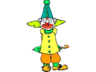 Sticker Custom Preview Image #053731 Entertainment Circus Carnival Clownwith Umbrella1