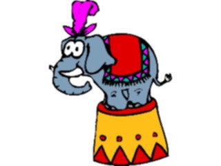 Sticker Custom Preview Image #053761 Entertainment Circus Carnival Elephant Act1