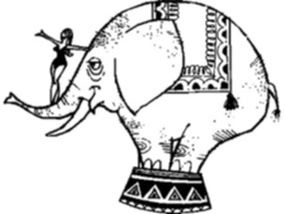 Sticker Custom Preview Image #053762 Entertainment Circus Carnival Elephant Act2