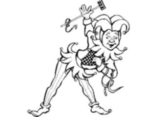 Sticker Custom Preview Image #053817 Entertainment Circus Carnival Jester Bowing