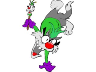 Sticker Custom Preview Image #053819 Entertainment Circus Carnival Jester Cat02