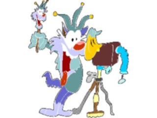 Sticker Custom Preview Image #053826 Entertainment Circus Carnival Jester Cat09
