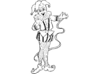 Sticker Custom Preview Image #053855 Entertainment Circus Carnival Jester Standing