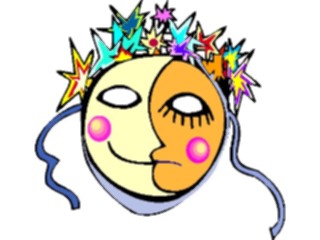 Sticker Custom Preview Image #053903 Entertainment Circus Carnival Mask Moon
