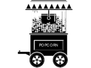 Sticker Custom Preview Image #053913 Entertainment Circus Carnival Popcorn Wagon