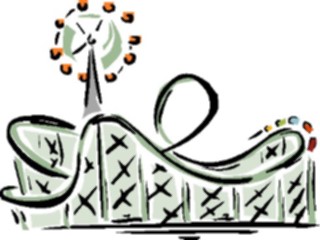 Sticker Custom Preview Image #053931 Entertainment Circus Carnival Roller Coaster09