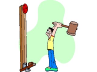 Sticker Custom Preview Image #053949 Entertainment Circus Carnival Test Your Strength5