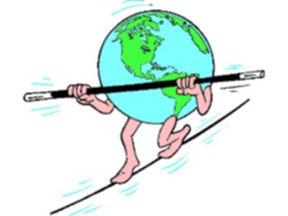 Sticker Custom Preview Image #053959 Entertainment Circus Carnival Tightrope Walker Earth