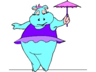 Sticker Custom Preview Image #053960 Entertainment Circus Carnival Tightrope Walker Hippo