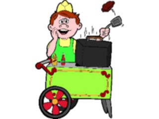 Sticker Custom Preview Image #053968 Entertainment Circus Carnival Vendor Hamburger