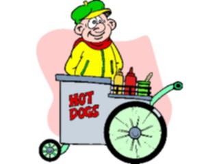 Sticker Custom Preview Image #053969 Entertainment Circus Carnival Vendor Hot Dog