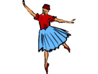 Sticker Custom Preview Image #054018 Entertainment Dance Brush Stroke Dancer46