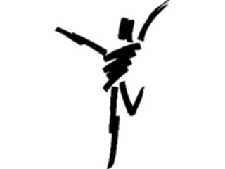 Sticker Custom Preview Image #054035 Entertainment Dance Brush Stroke Dancer63