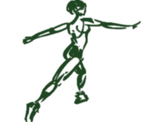 Sticker Custom Preview Image #054037 Entertainment Dance Brush Stroke Dancer65