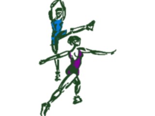 Sticker Custom Preview Image #054041 Entertainment Dance Brush Stroke Dancers1