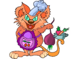 Sticker Custom Preview Image #054515 Entertainment Dining Chef Cat3