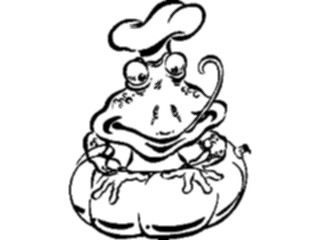 Sticker Custom Preview Image #054520 Entertainment Dining Chef Frog1