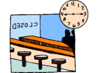 Sticker Custom Preview Image #054558 Entertainment Dining Coffee Shop Closed