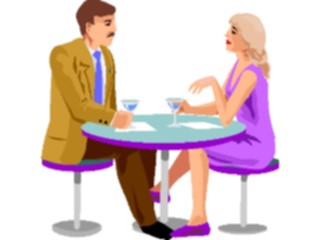 Sticker Custom Preview Image #054561 Entertainment Dining Coupleat Cafe2