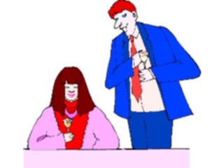 Sticker Custom Preview Image #054587 Entertainment Dining Couple Drinking2