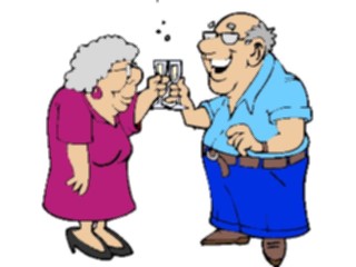 Sticker Custom Preview Image #054591 Entertainment Dining Couple Toasting2