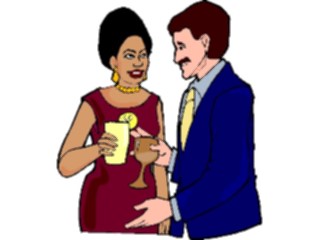 Sticker Custom Preview Image #054592 Entertainment Dining Couple Toasting3