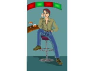 Sticker Custom Preview Image #054654 Entertainment Dining Man Enjoyinga Drink4