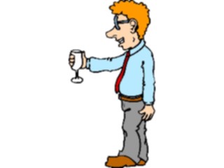 Sticker Custom Preview Image #054661 Entertainment Dining Man Toasting1