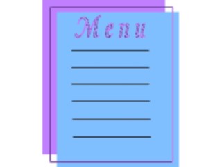 Sticker Custom Preview Image #054673 Entertainment Dining Menu Blank8