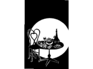 Sticker Custom Preview Image #054697 Entertainment Dining Tablefor One