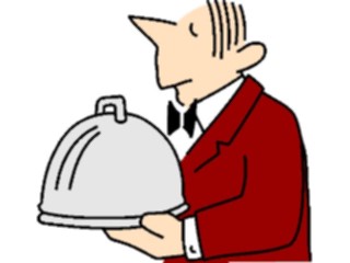 Sticker Custom Preview Image #054707 Entertainment Dining Waiter02