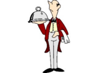 Sticker Custom Preview Image #054708 Entertainment Dining Waiter03