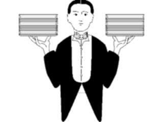 Sticker Custom Preview Image #054717 Entertainment Dining Waiter12