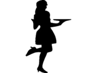 Sticker Custom Preview Image #054786 Entertainment Dining Waitress02