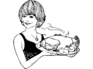 Sticker Custom Preview Image #054787 Entertainment Dining Waitress03