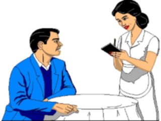 Sticker Custom Preview Image #054788 Entertainment Dining Waitress04