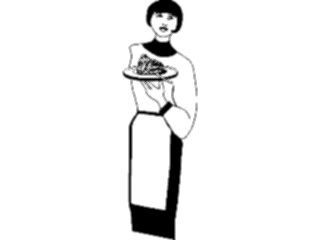 Sticker Custom Preview Image #054789 Entertainment Dining Waitress05