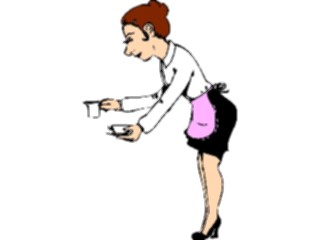 Sticker Custom Preview Image #054790 Entertainment Dining Waitress06