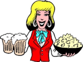 Sticker Custom Preview Image #054792 Entertainment Dining Waitress08