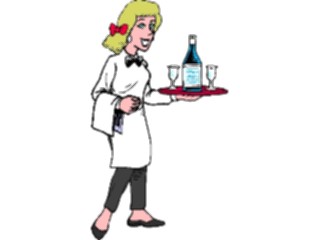 Sticker Custom Preview Image #054794 Entertainment Dining Waitress10