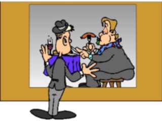 Sticker Custom Preview Image #054808 Entertainment Dining Watching Man Eat