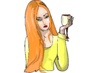 Sticker Custom Preview Image #054816 Entertainment Dining Woman Drinking3