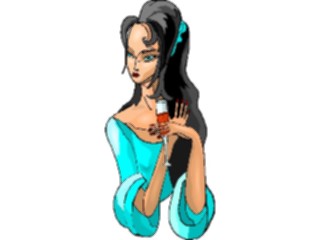 Sticker Custom Preview Image #054817 Entertainment Dining Woman Holding Champagne