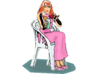 Sticker Custom Preview Image #054818 Entertainment Dining Woman Holding Drink