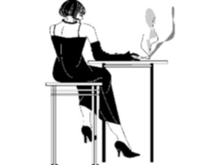 Sticker Custom Preview Image #054820 Entertainment Dining Woman Smoking